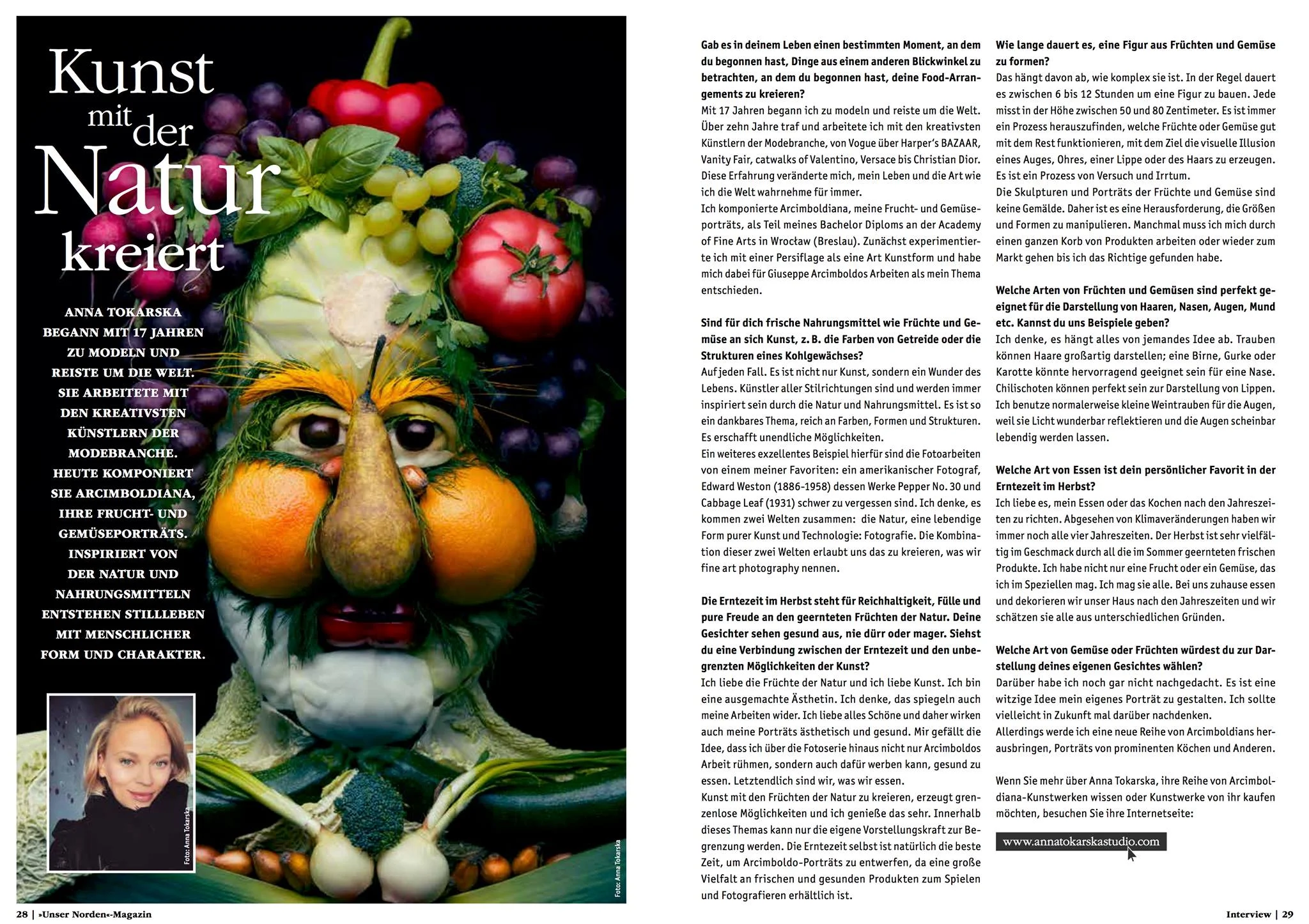 Interview for Unsere Norden Magazine, Germany