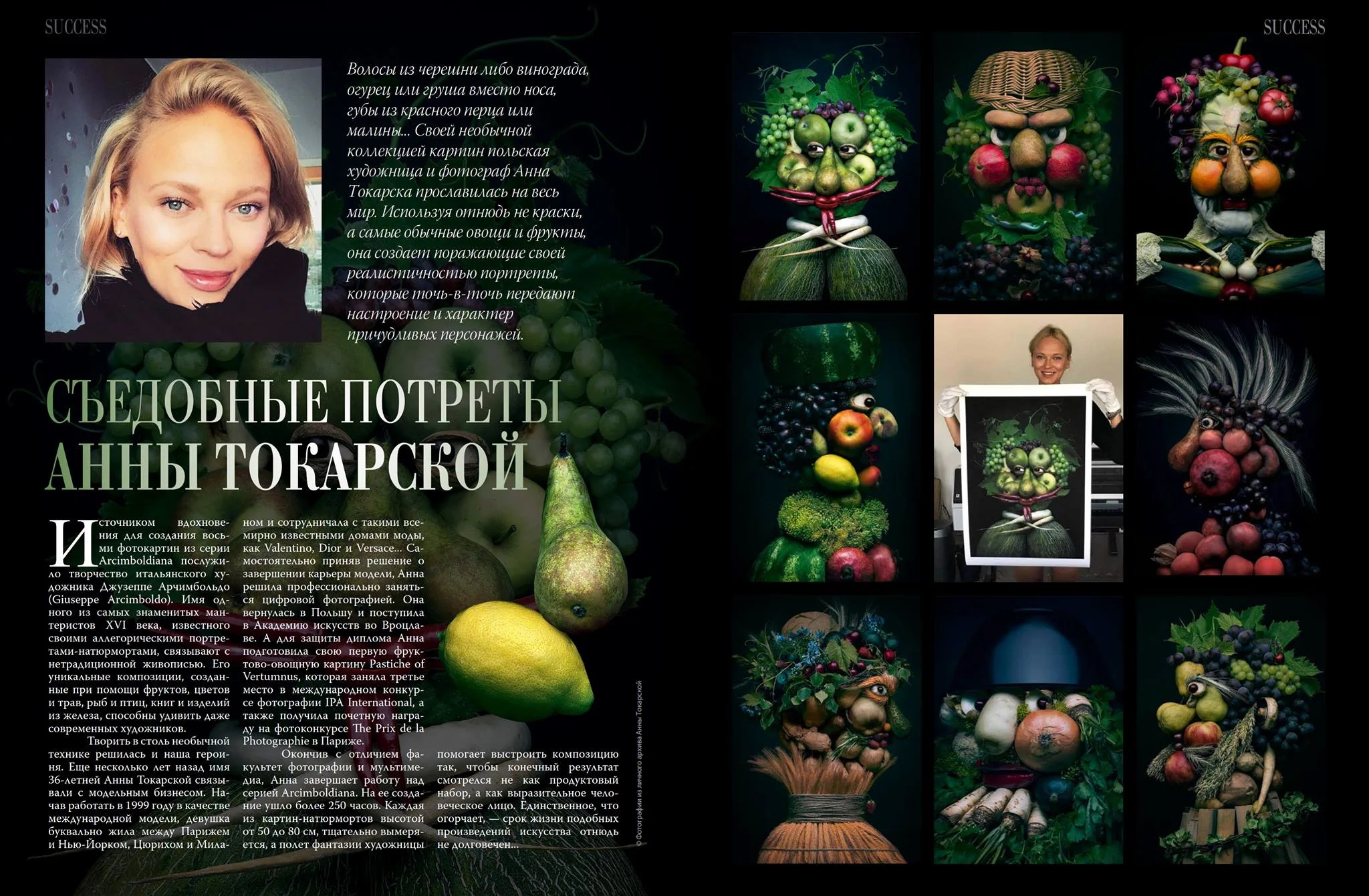 Article on "Arcimboldiana" series in Blesk Magazine