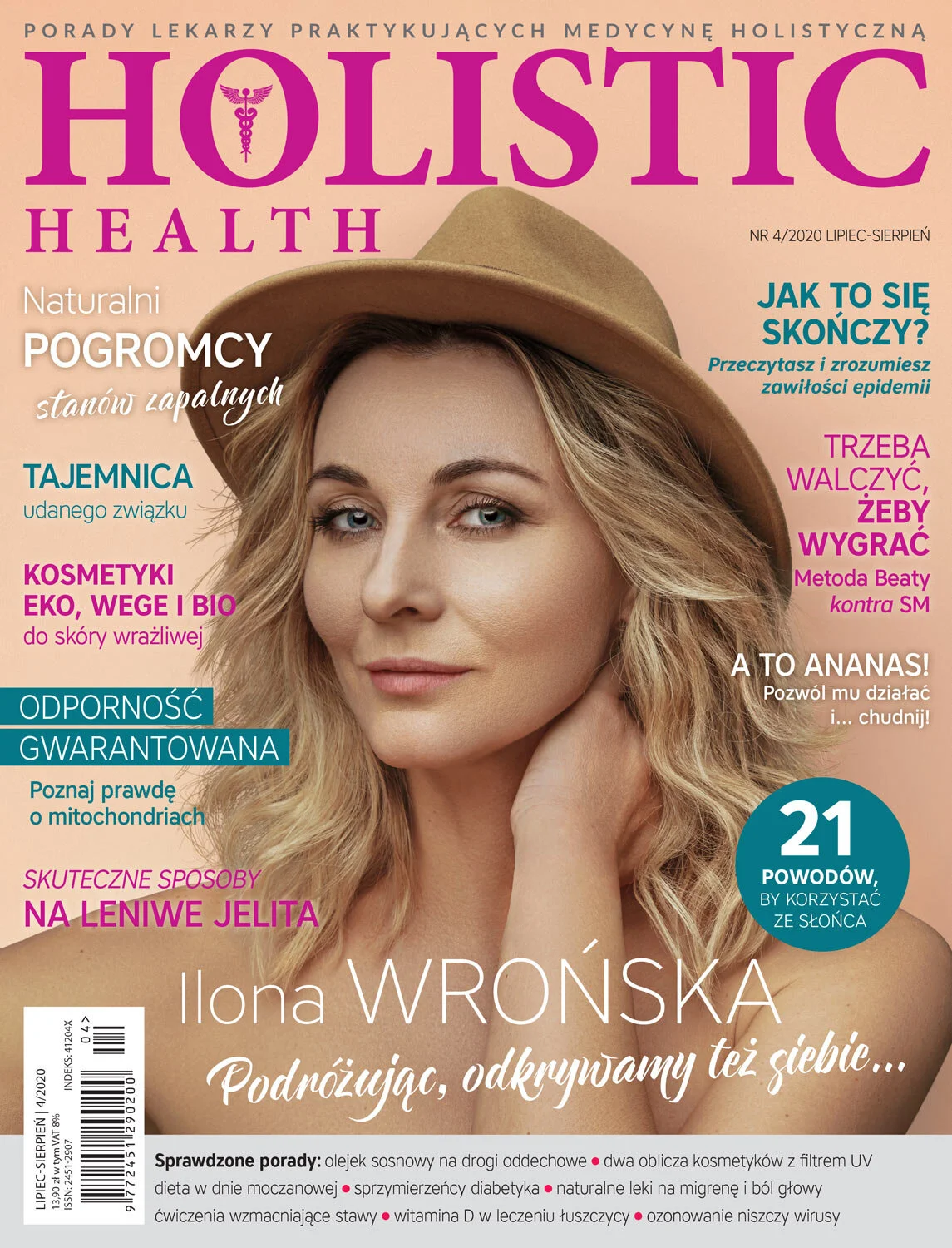 Cover for Holistic Health Magazine with actress Ilona Wrońska
