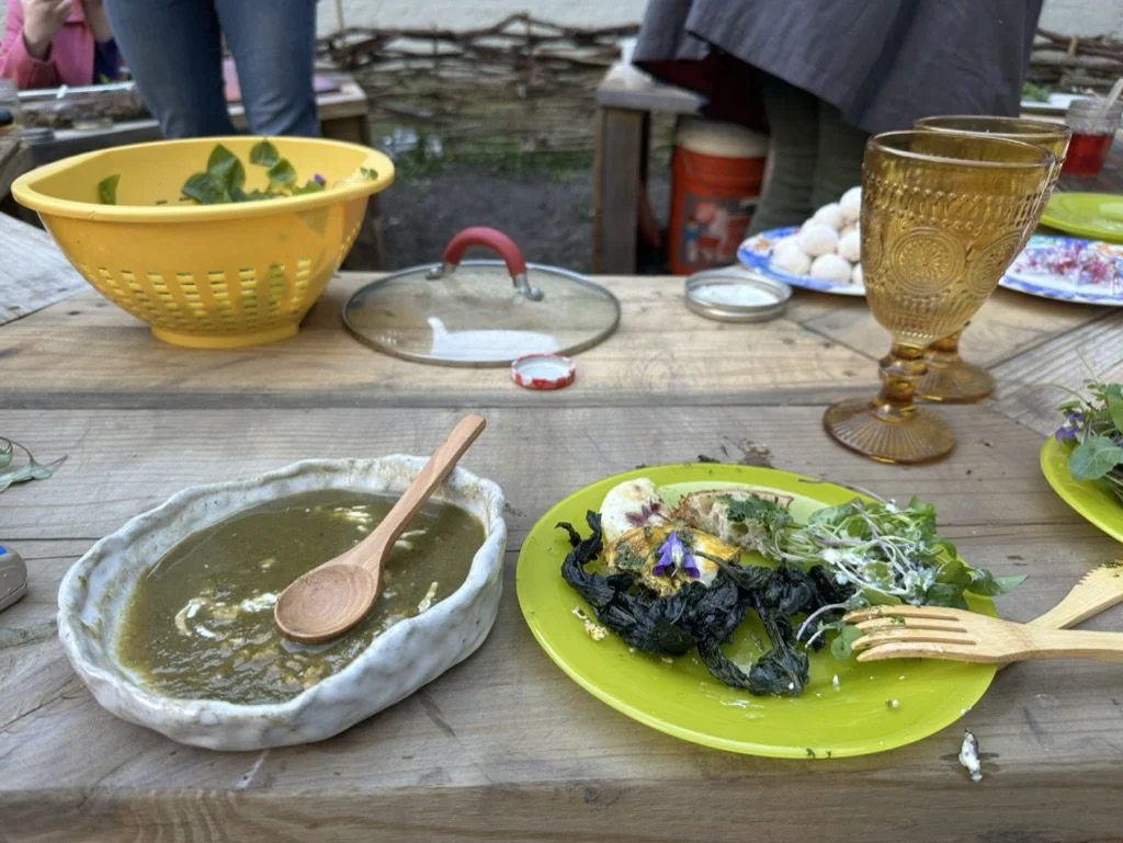  Hand-built clay vessel (clay harvested in Michigan). My Entangled Meal. 