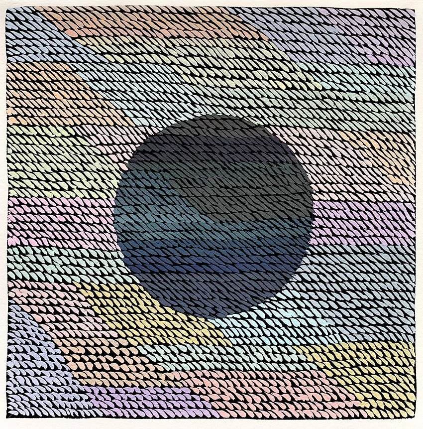 'Tapestry Eye' - goauche on paper - SOLD