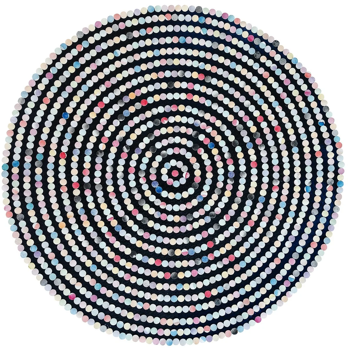 'Confetti Mandala'  - collage on paper - SOLD