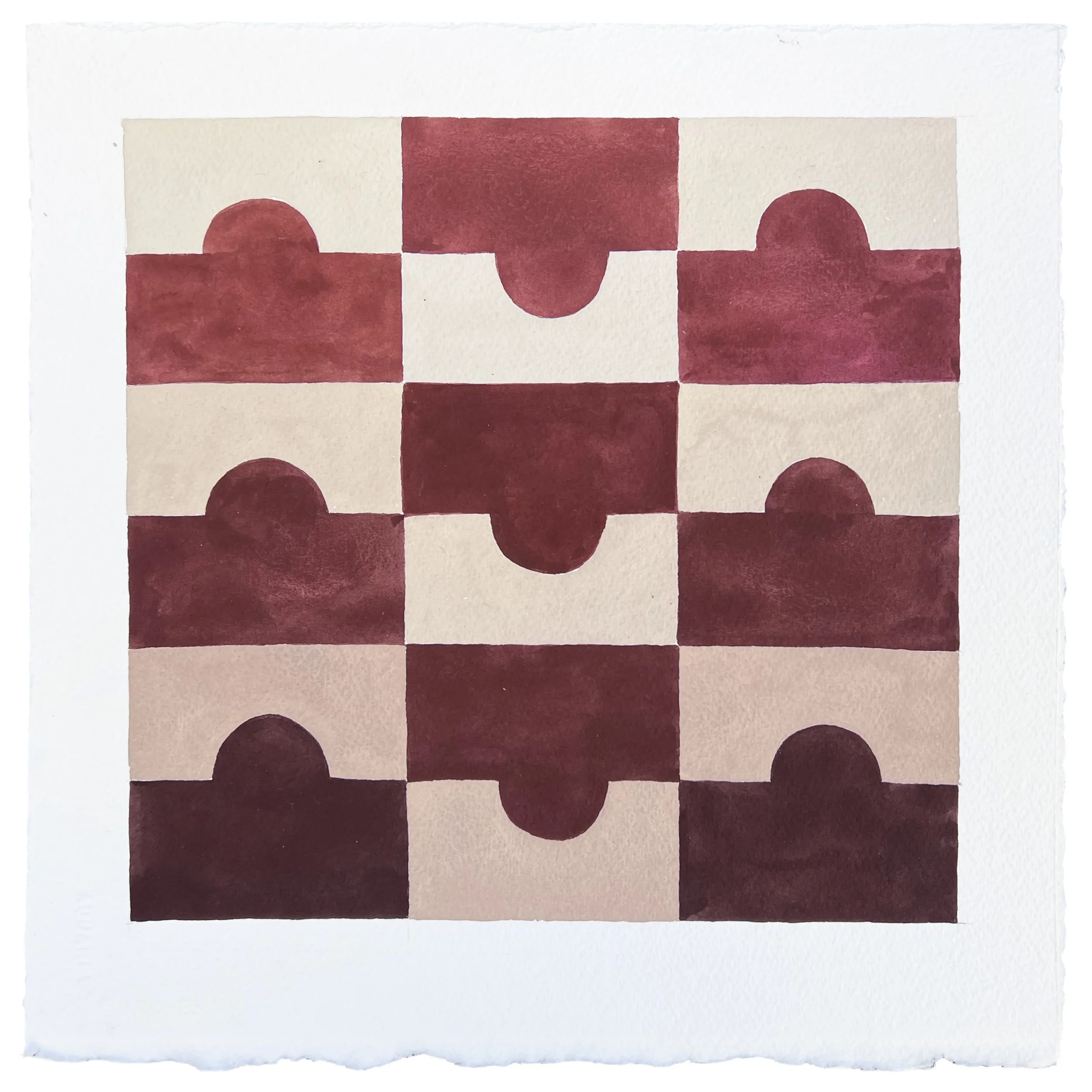 'Interlock' - gouache on paper - SOLD