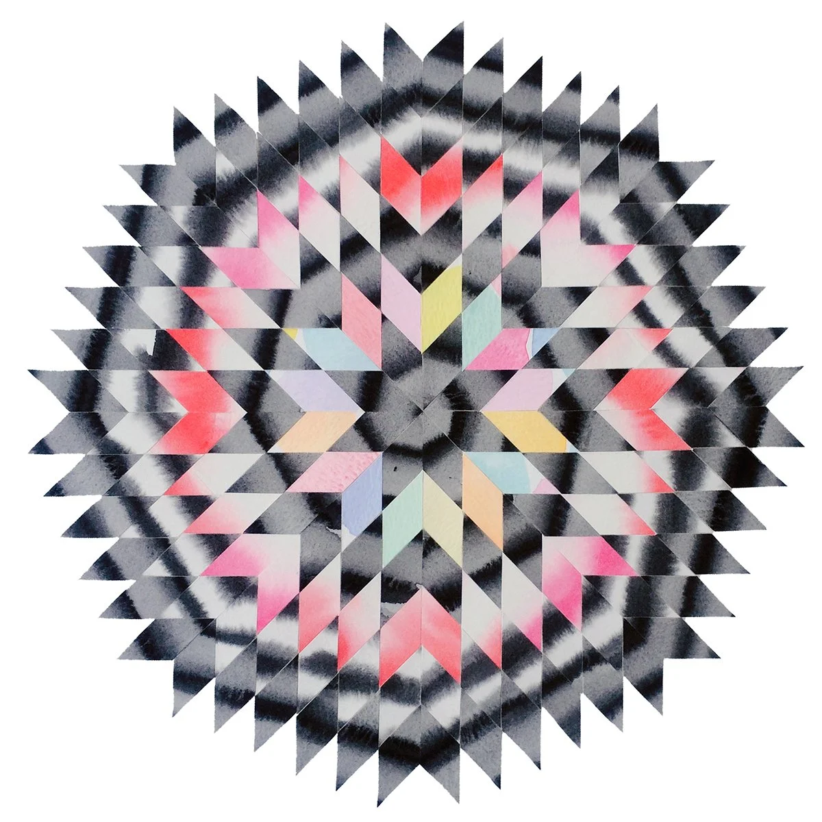 'Bright Burst' - collage on paper - SOLD