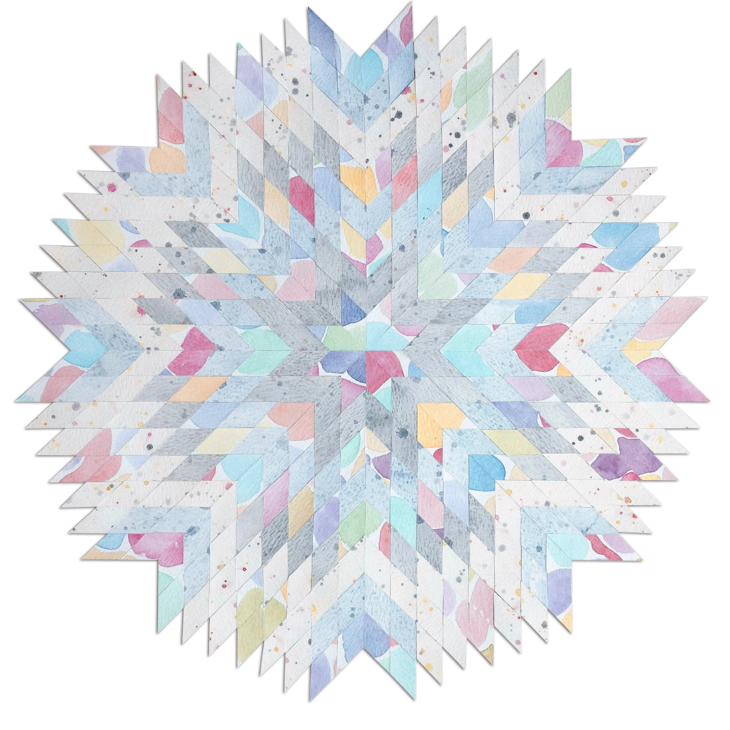 'Watercolour Star' - collage on paper - SOLD