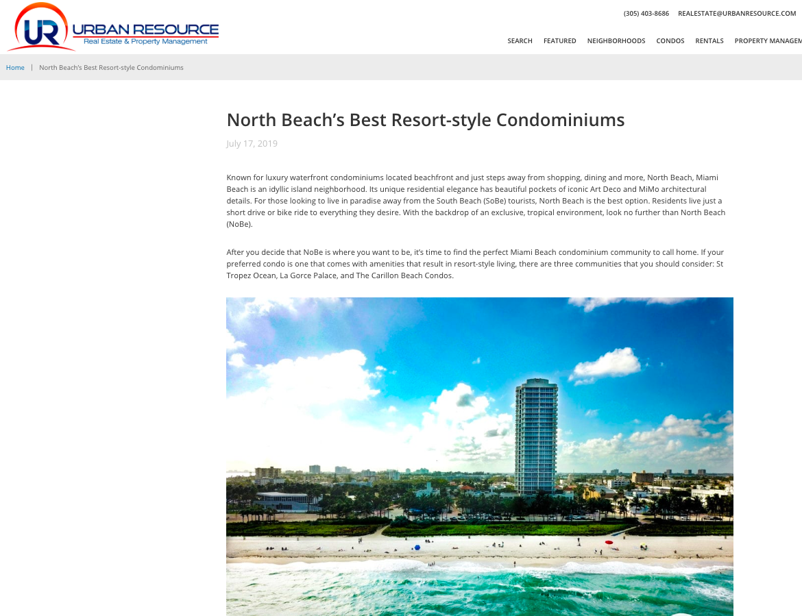   North Beach’s Best Resort-Style Condominiums  