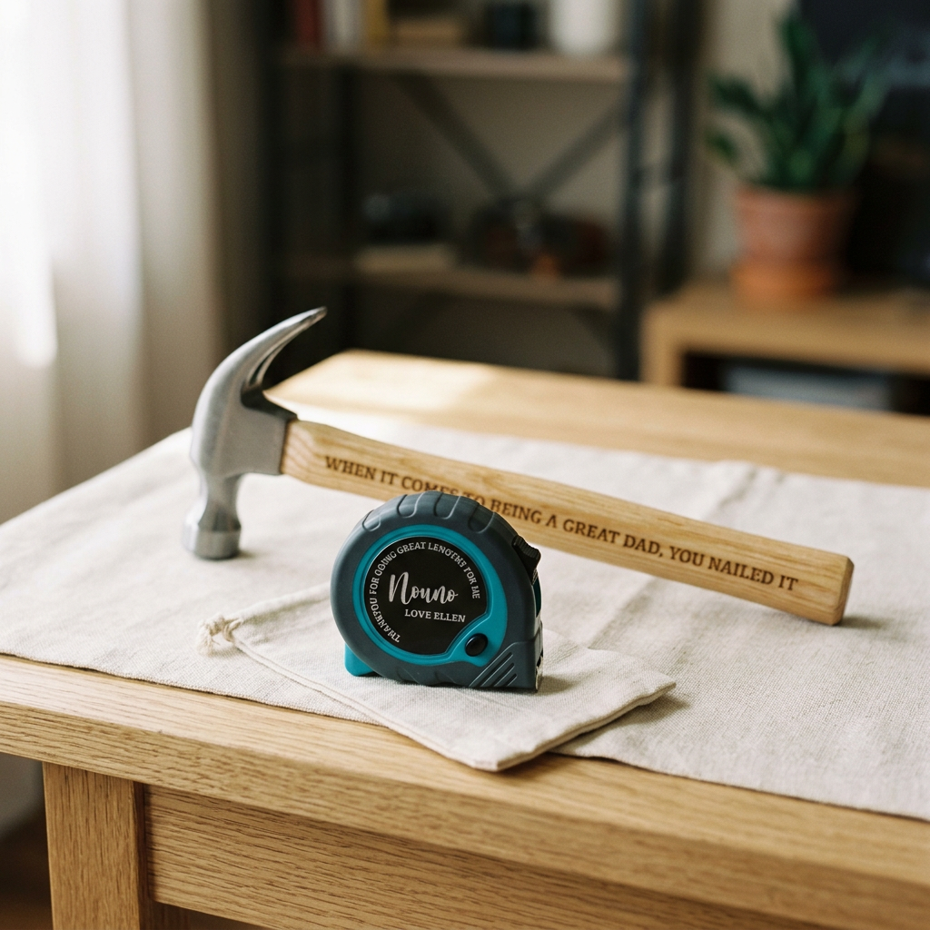 Personalised 8m measuring tape gift for Dad
