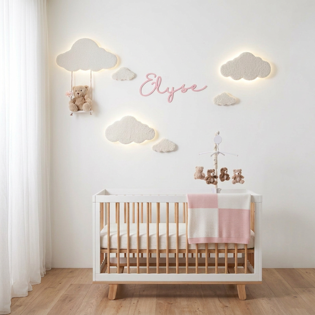 Dreamy Cloud Wall Light Set – Nursery Lighting
