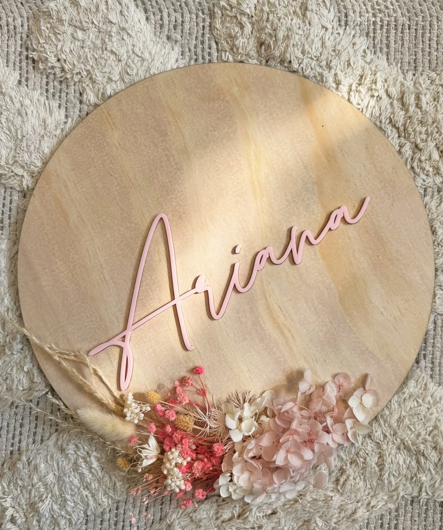 Personalised Luxe Timber + Acrylic Plaque 🌸