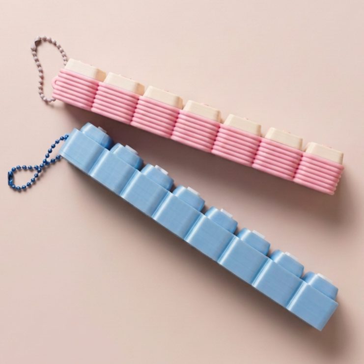 Personalised keyboard-style clicker keyrings with custom names