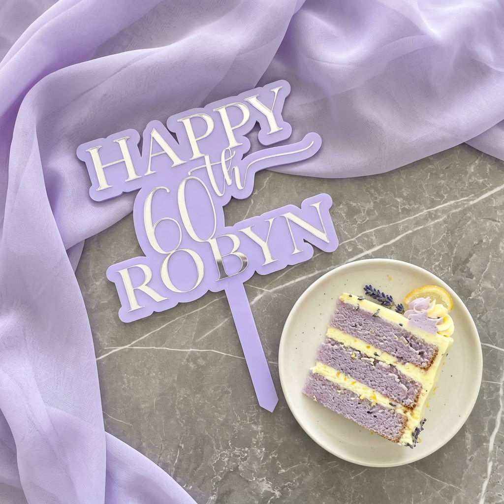 Personalised Acrylic Cake Topper