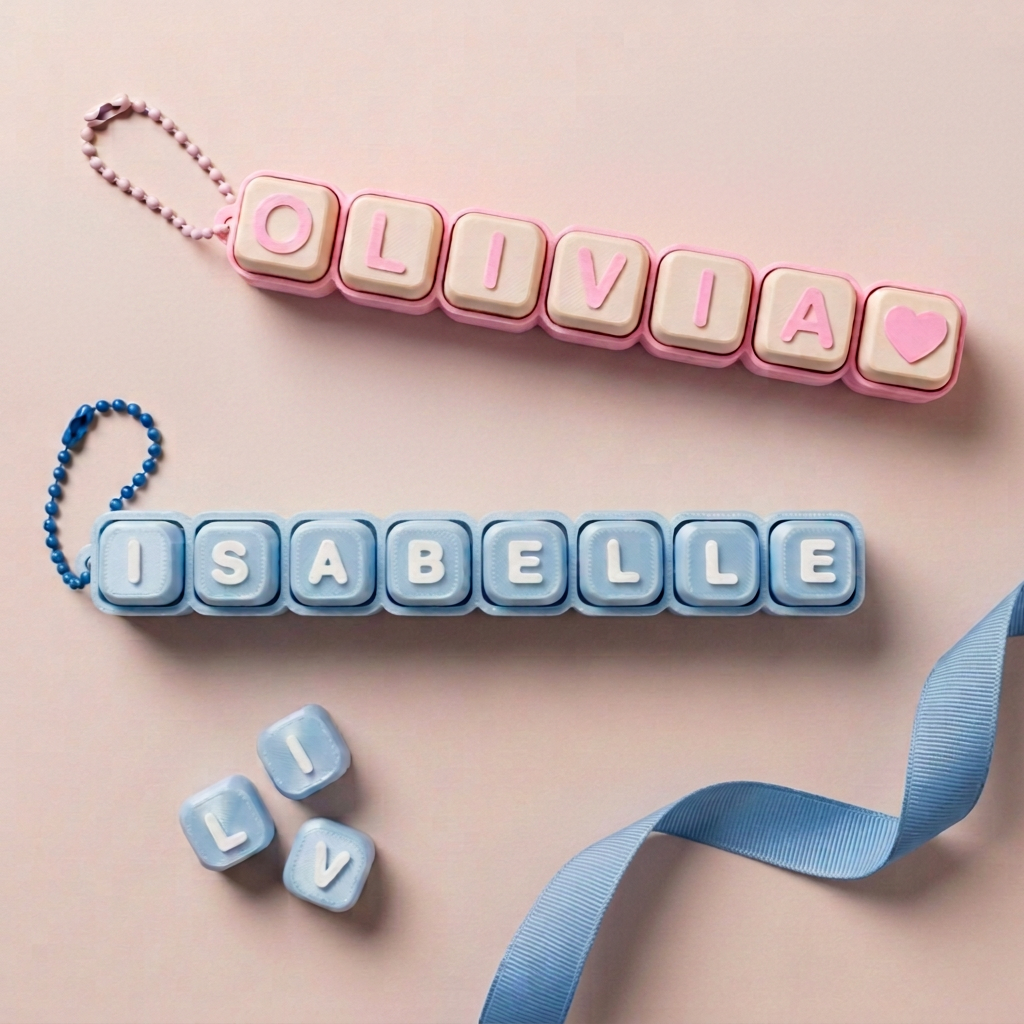 Personalised Name Keyboard Clicker Keyring