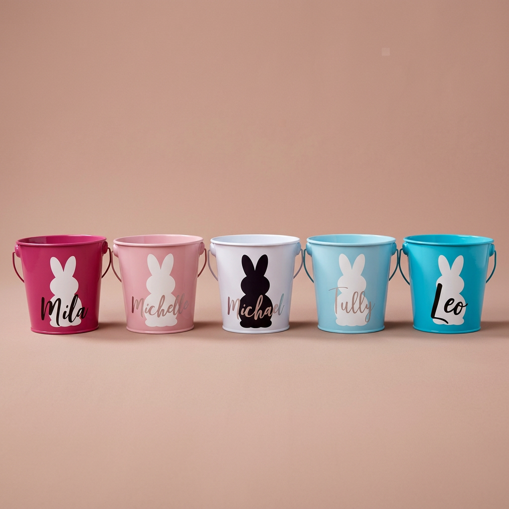 Easter bucket with personalised name
