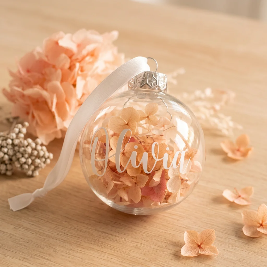 Preserved Floral Christmas Baubles | Dried Flower Decorations