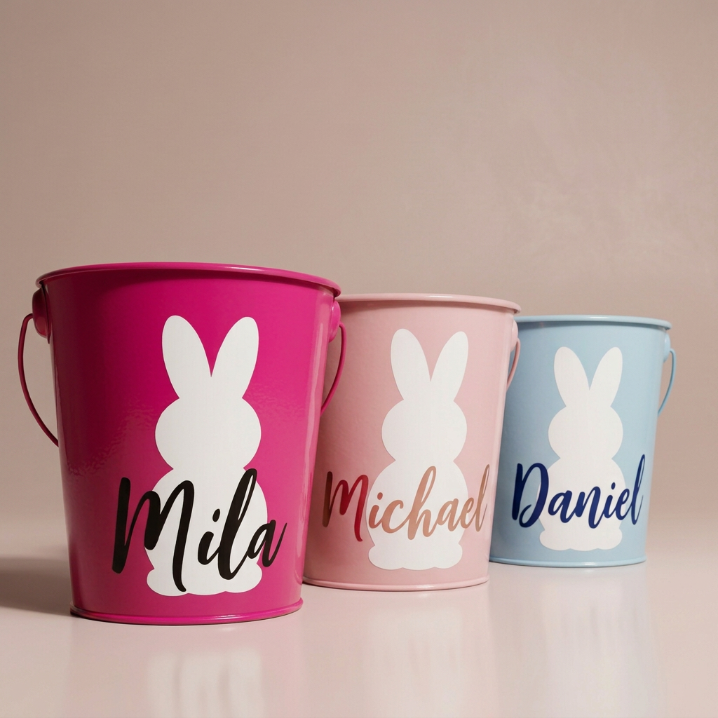 Easter bucket with personalised name