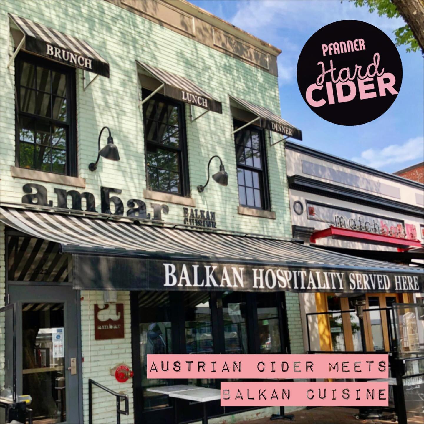 Unlimited cider and unlimited balkan food? Yes please! 

Pfanner Hard Cider is now available at @ambar_capitol_hill. What&rsquo;s your favorite balkan dish?
