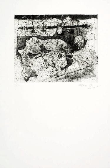   Barney and Mouse  (1983)  Etching  Photographer: Carl Warner    