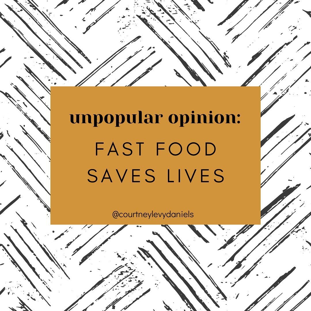 Yup, you read that right. Fast food is not just a delicious &ldquo;treat,&rdquo; an &ldquo;indulgence,&rdquo; or a meal challenge in eating disorder recovery; it is a necessity. 

As a social justice oriented clinician, I view restaurants like McDona