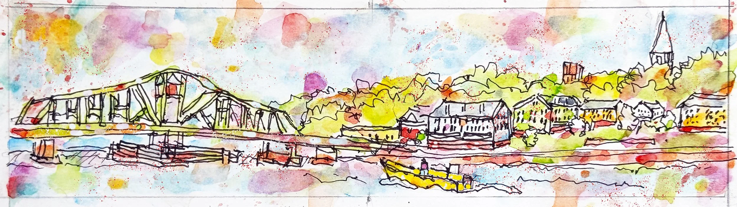   Yellow Boat on the Quinnipiac  
