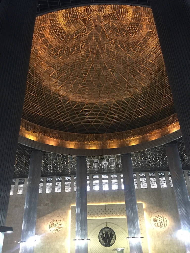 The impressive dome in Istiqlal's Main Hall