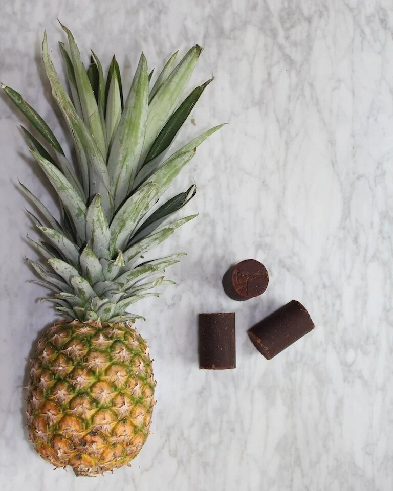 How to make palm sugar syrup | Cut a pineapple | Make pineapple upside-down cake