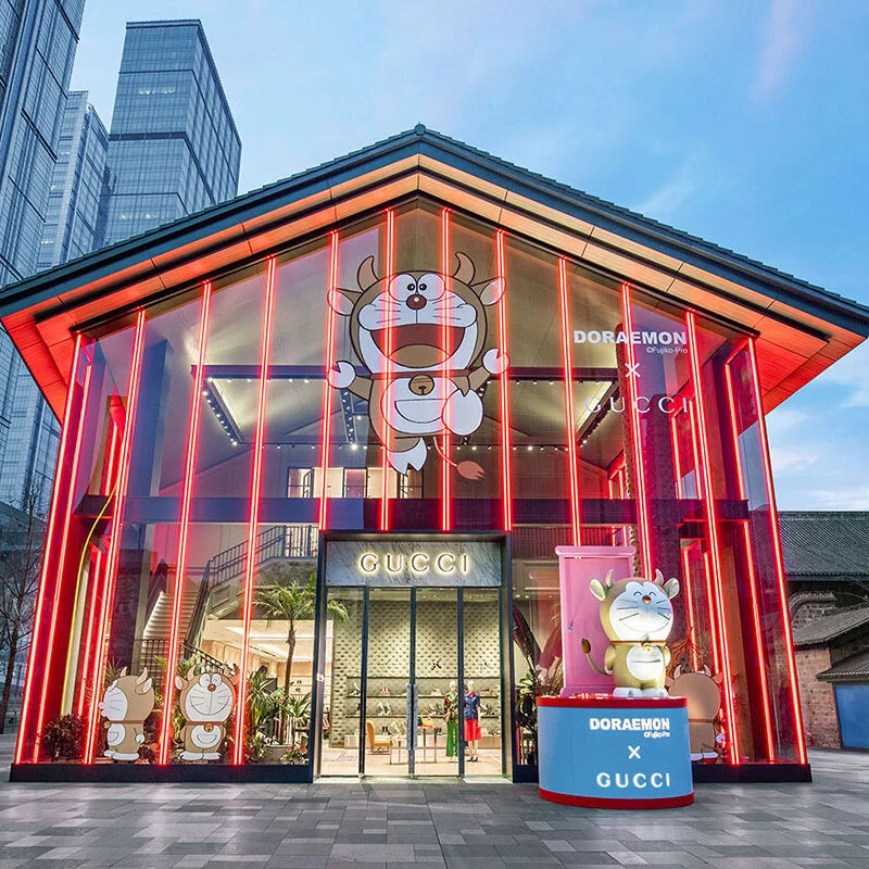 DORAEMON × GUCCI主题限时店于成都远洋太古里开幕
