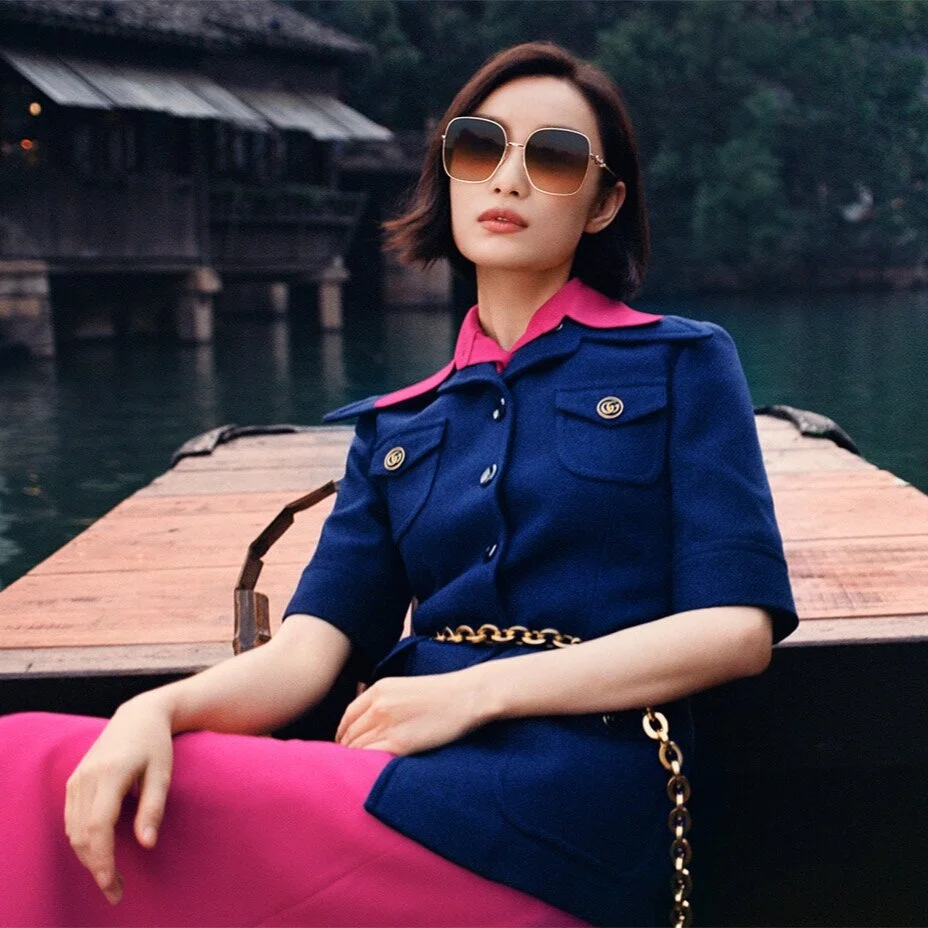 GUCCI古驰推出2021春夏眼镜广告形象大片