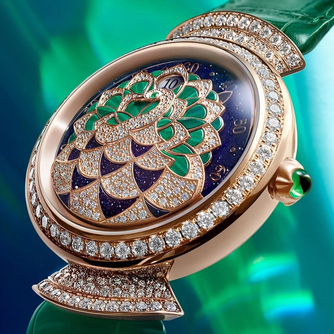 BVLGARI宝格丽发布全新Divas' Dream Peacock Marquetry 腕表,赞颂孔雀之灵