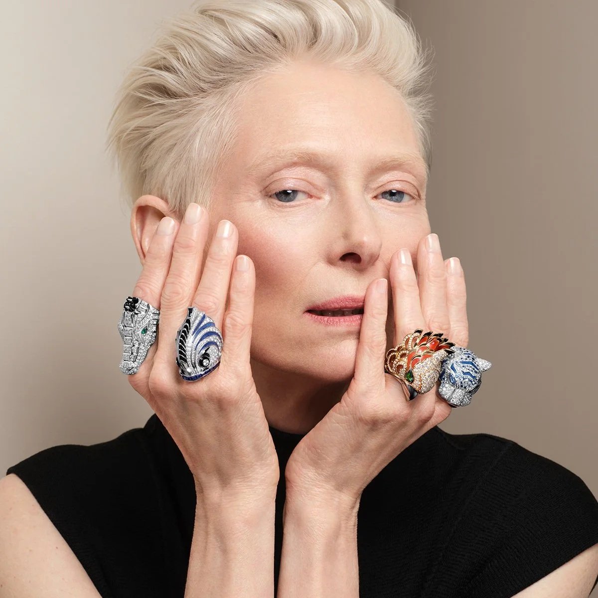  卡地亚全新品牌大使蒂尔达·斯文顿（Tilda Swinton）