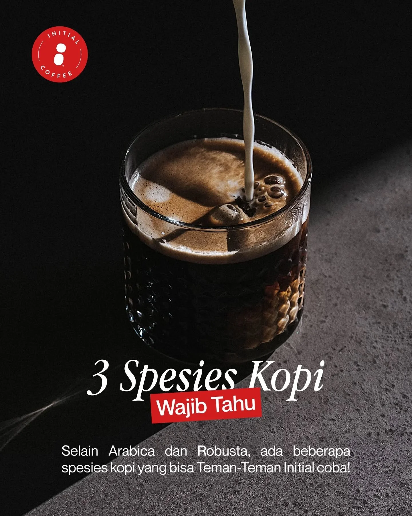 Tiga varietas, tiga karakter, dengan tiga rasa unik yang berbeda. Paling familiar sama yang mana nih Teman-Teman Initial? ✨️
___

Initial Coffee Roasters
Jl. Anjasmoro No. 32, Surabaya
Senin - Sabtu 09:00 - 17:00
Minggu &amp; Hari Libur Nasional - tu