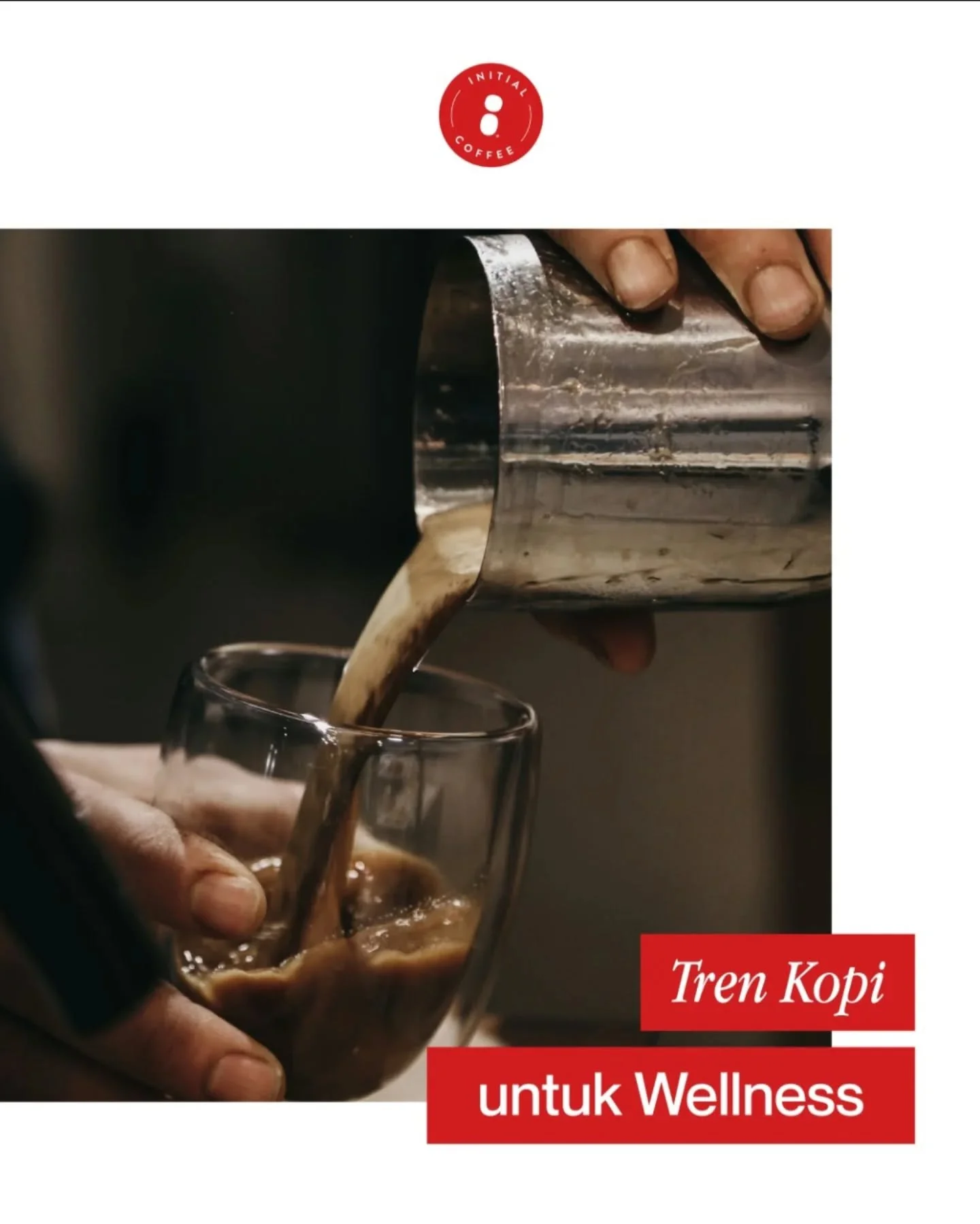 Ternyata kopi bisa jadi teman gaya hidup yang sehat. ☕️🍃
Siapa nih yang sudah coba cara satu ini? 
___

Initial Coffee Roasters
Jl. Anjasmoro No. 32, Surabaya
Senin - Sabtu 09:00 - 17:00
Minggu &amp; Hari Libur Nasional - tutup 

Tokopedia: tokopedi