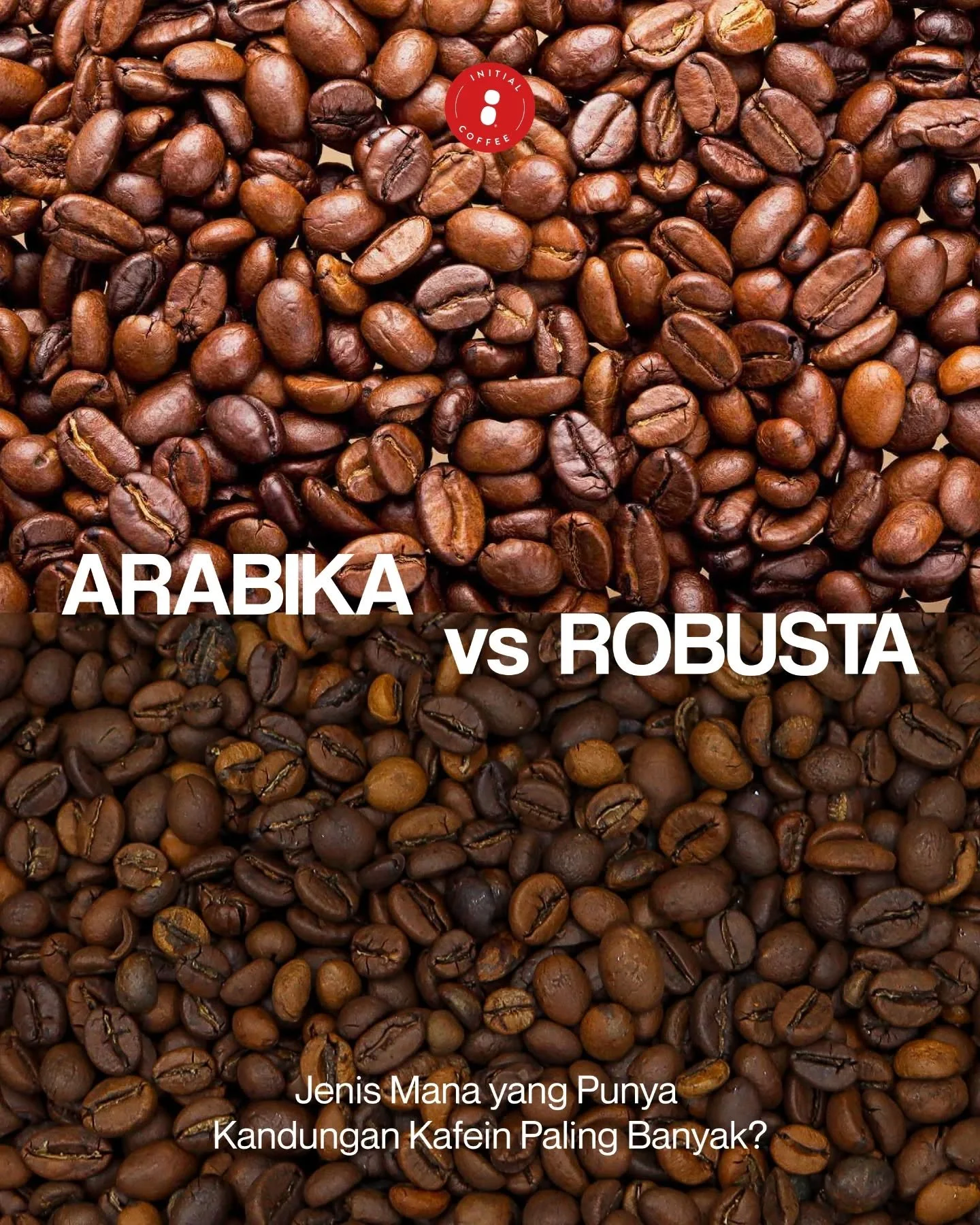 Arabika atau Robusta? ☕️

Arabika dikenal dengan rasa yang lebih kompleks dan acidity yang cerah, sementara Robusta menawarkan body yang lebih bold dengan kadar kafein yang lebih tinggi. 

Kalau Teman-Teman Initial, tim Arabika atau Robusta? ✨️
___

