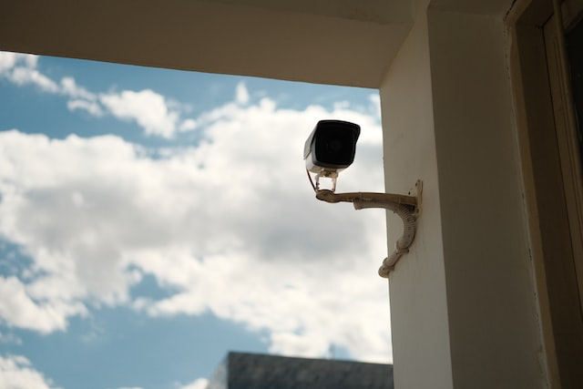 Surveillance camera closeup