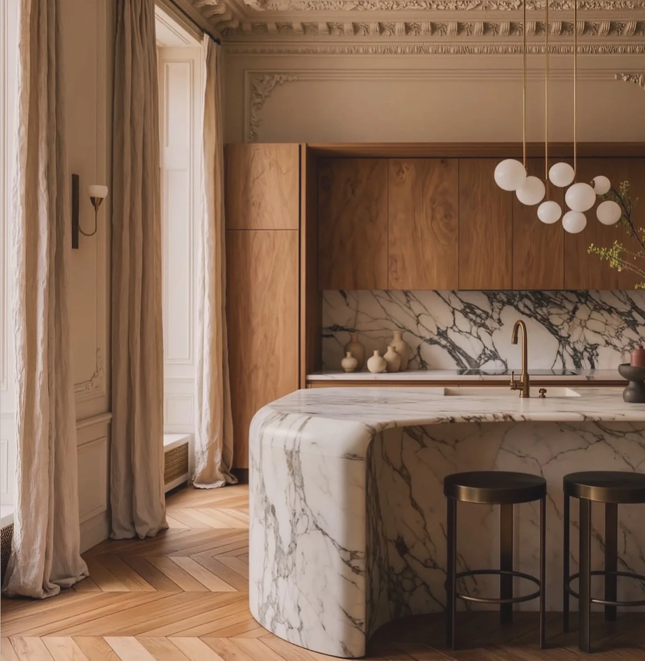 Kitchen inspirations 🤍

A few kitchen designs that have caught my eye lately.

I keep coming back to warm woods, beautifully veined stone, softer cabinetry colours and spaces that feel considered rather than overly polished.

Which one would you cho