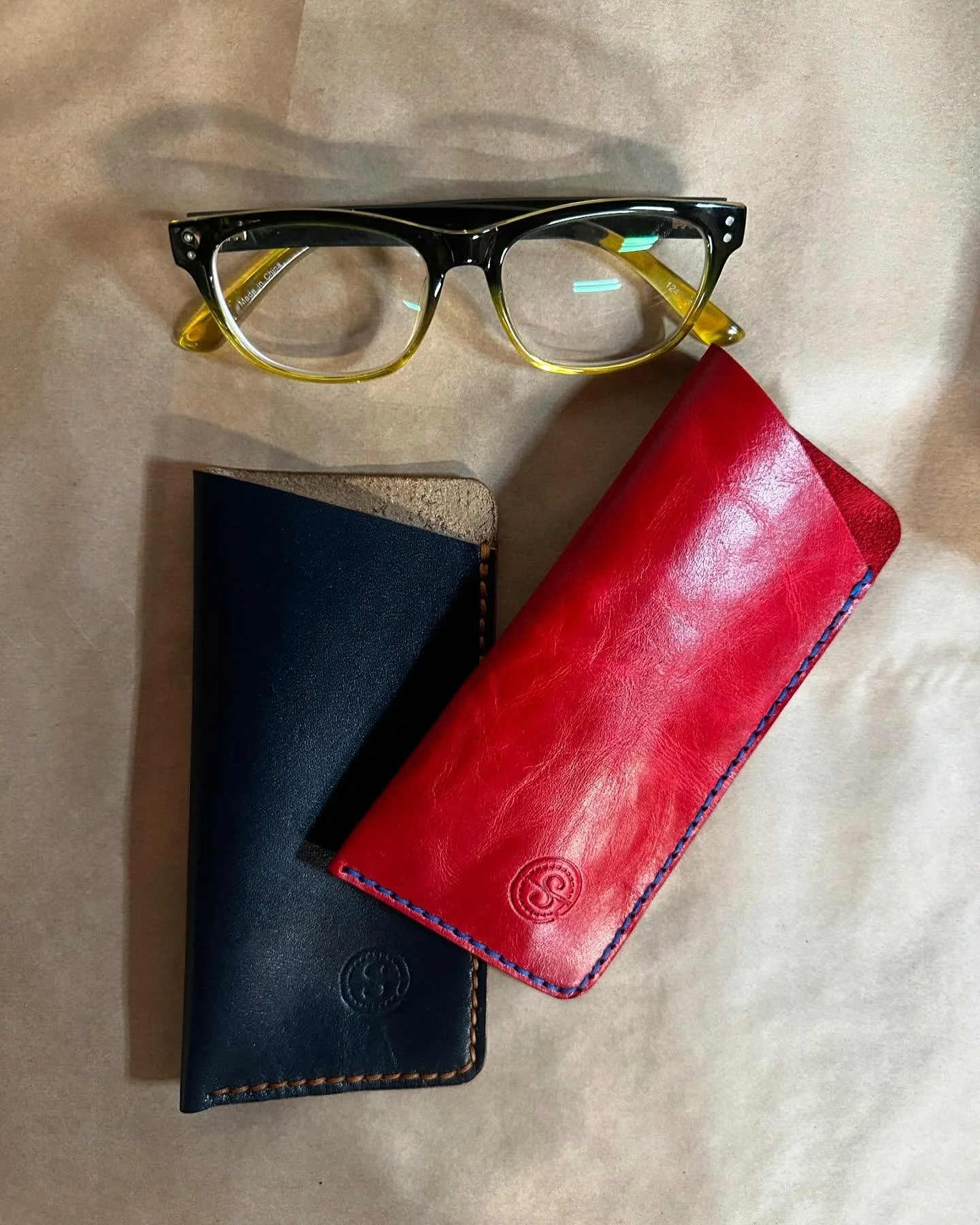 A couple of leather eyeglass cases shipped out last week to @benjaminjames