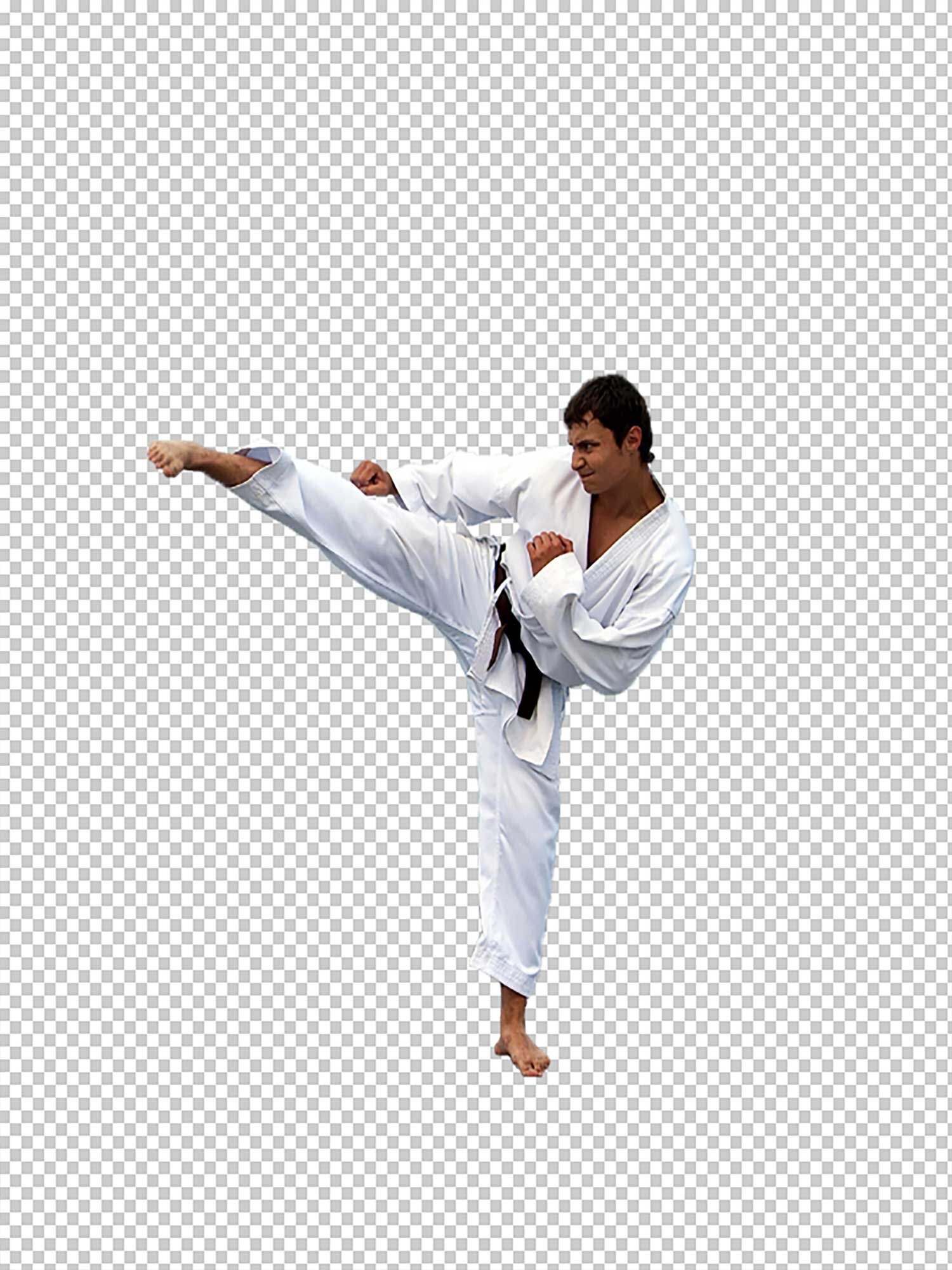 Karate guy clipping path