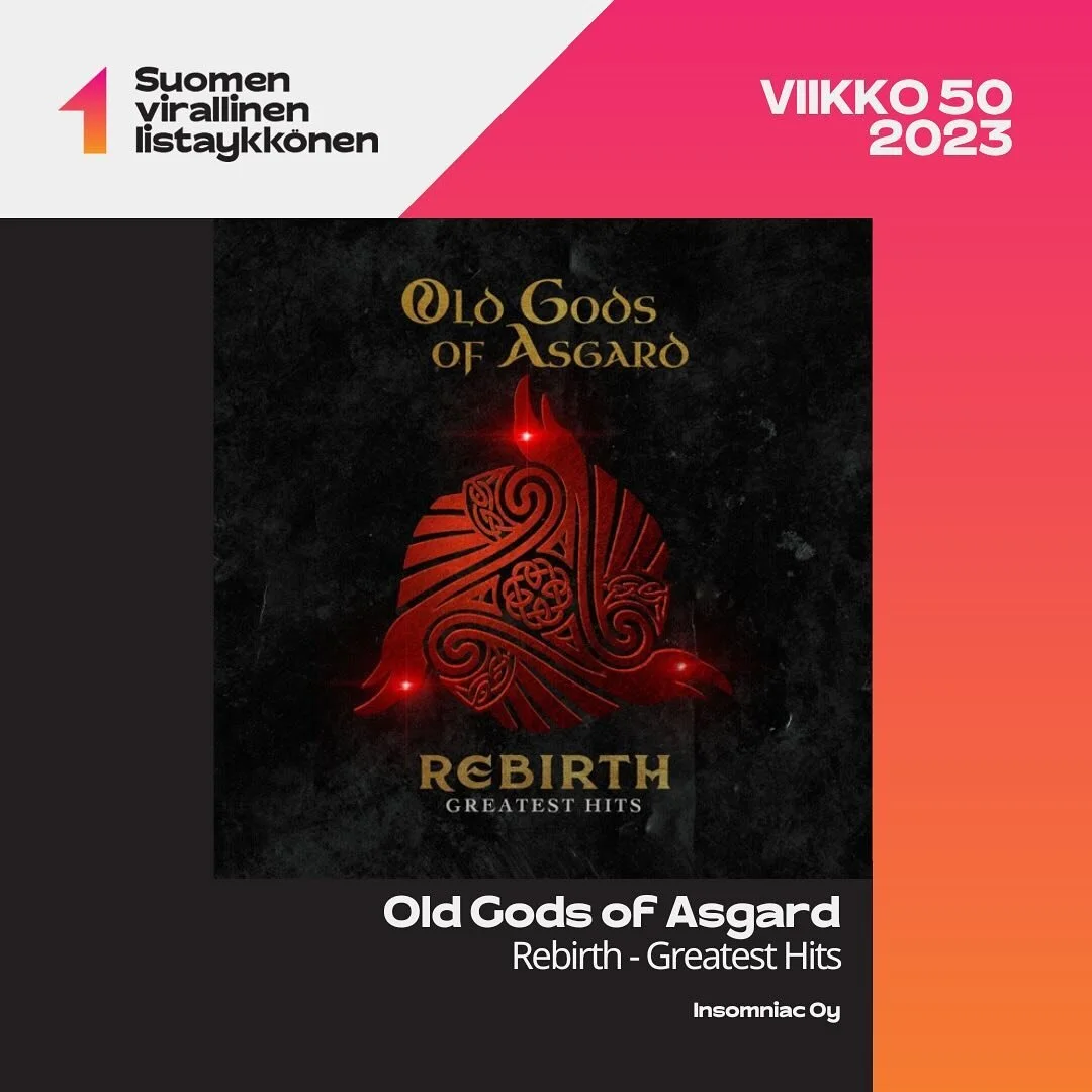 Old Gods of Asgard&rsquo;s new album Rebirth - Greatest Hits rocks its way straight to #1 on the official Finnish album charts (both combined &amp; physical)! Thank you all for making this happen, and long live rock&rsquo;n&rsquo;roll! 🤘🎸🔥 @oldgod
