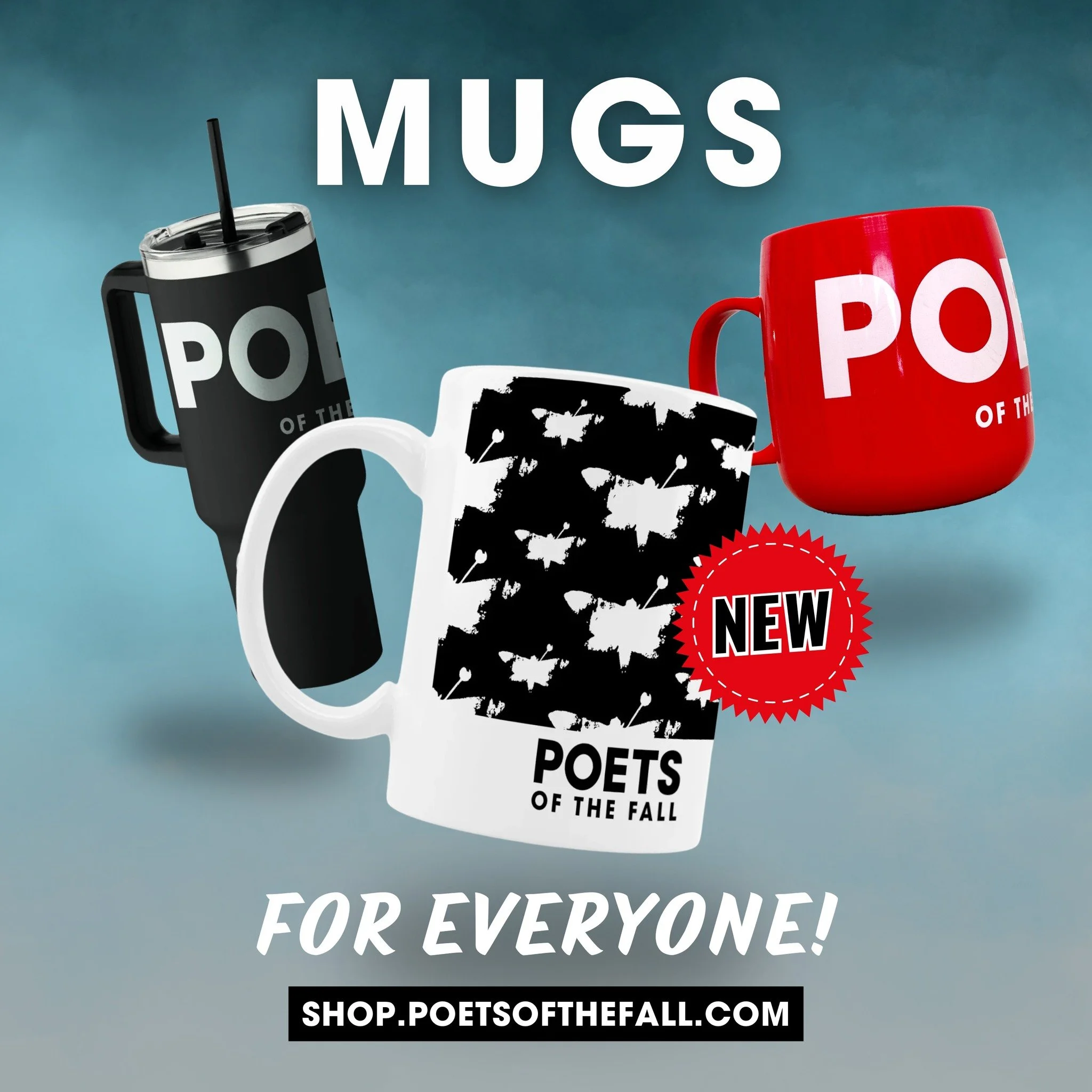 𝗖𝗢𝗠𝗜𝗡𝗚 𝗦𝗢𝗢𝗡! A brand new, large black Poets of the Fall ceramic mug with Morphosa design. It's machine-washable! It's classy! It's big enough for a full can of liquid or your morning dose of coffee or tea! (330ml / 11.2 oz)

Pre-order now t