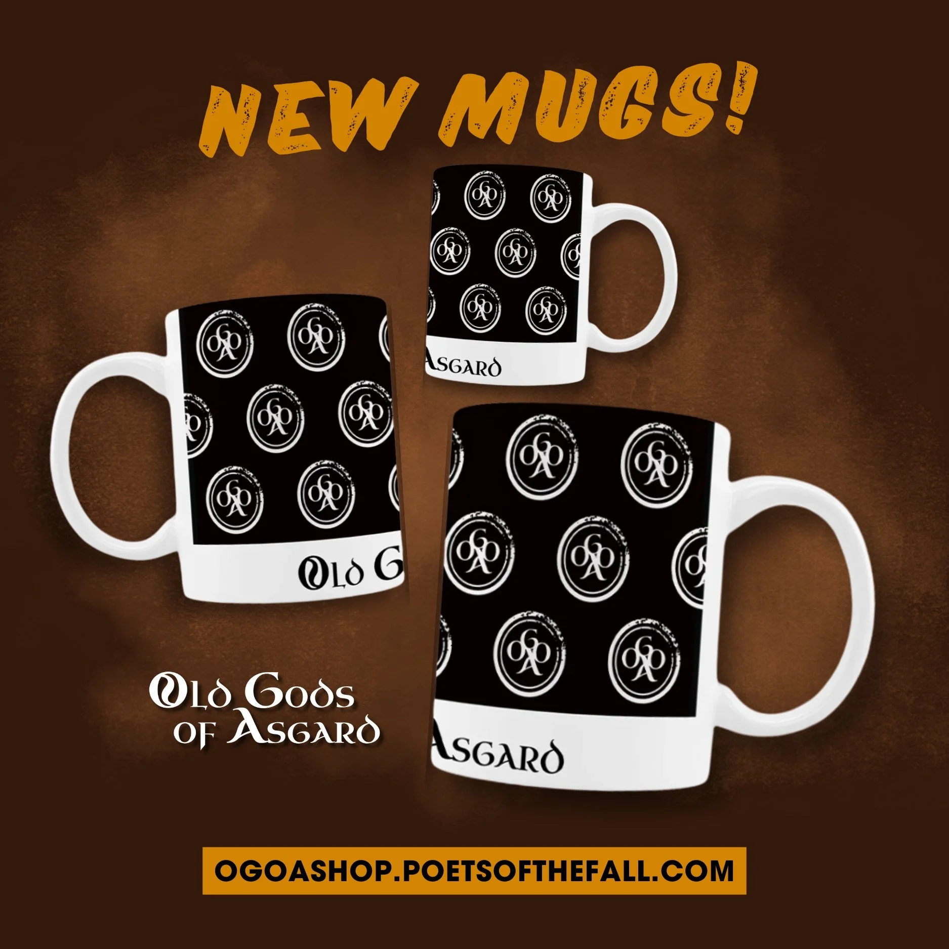 Presenting our new Old Gods of Asgard MUG! Brew your darkness in style (coffee, tea, or mead&mdash;whatever fuels your saga.) ☕

This 100% ceramic mug carries 330 ml of myth in every sip.

👉 Get it from the OGOA webshop at ogoashop.poetsofthefall.co