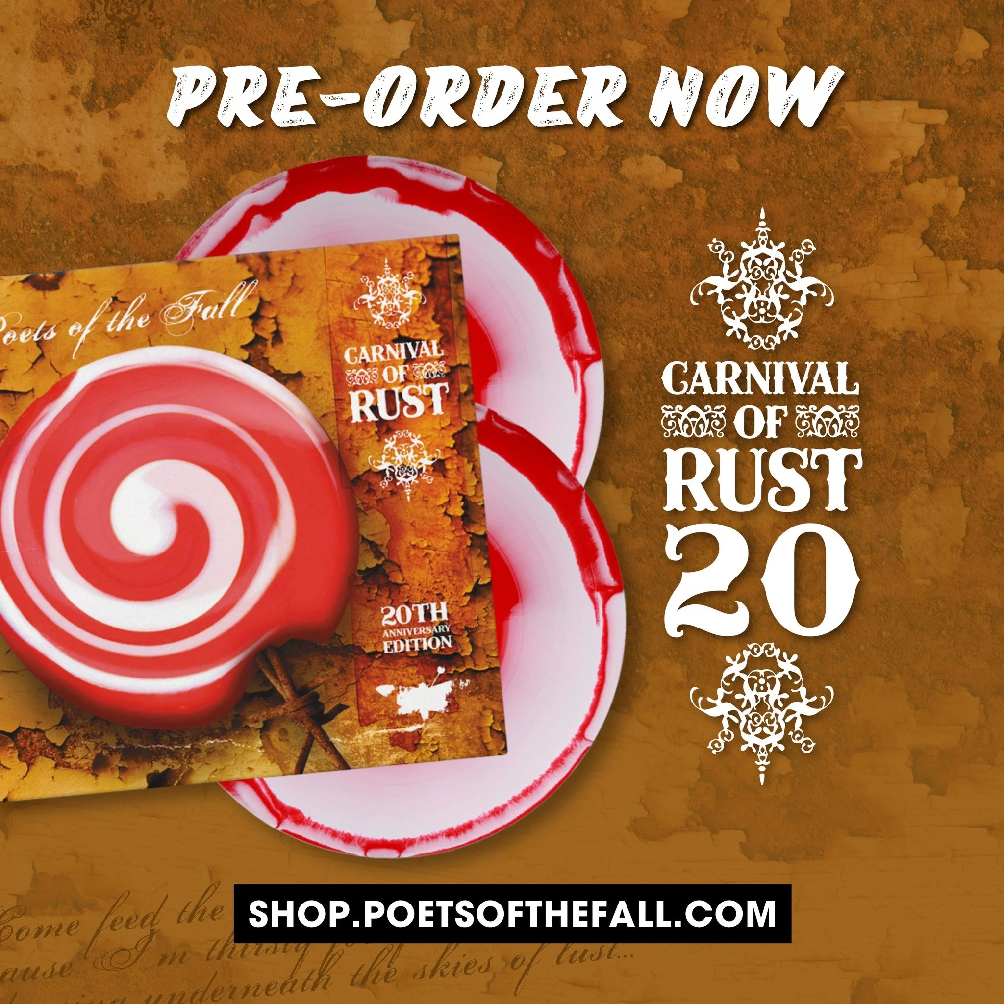 Twenty years ago, 𝑪𝒂𝒓𝒏𝒊𝒗𝒂𝒍 𝒐𝒇 𝑹𝒖𝒔𝒕 began its journey. Now, the story continues. ￼🎪

To celebrate the 20th anniversary, we&rsquo;re releasing a special vinyl edition of the album featuring a previously unreleased track 𝑩𝒍𝒂𝒄𝒌 𝑾𝒂𝒕