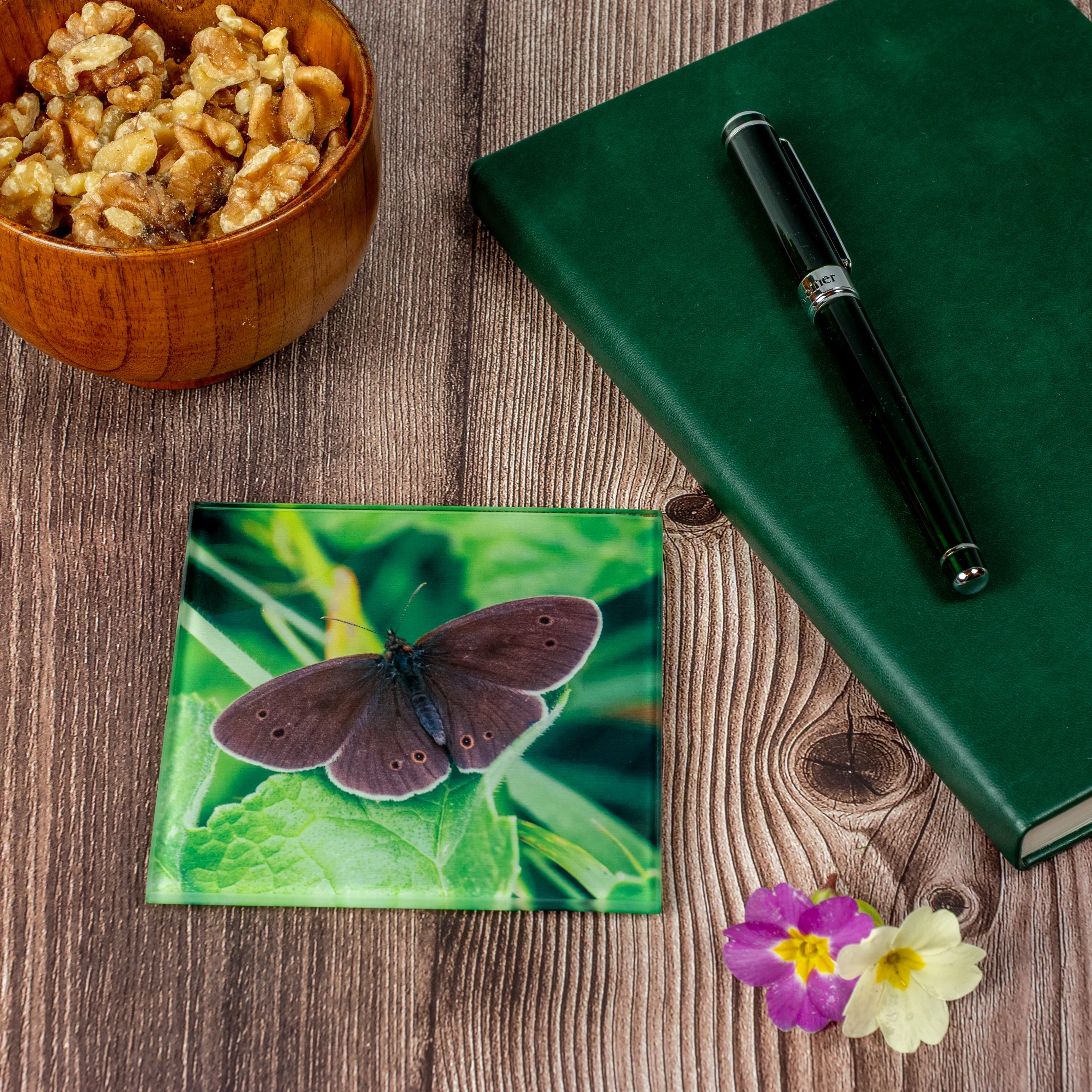 Ringlet Butterfly - Glass Coaster
