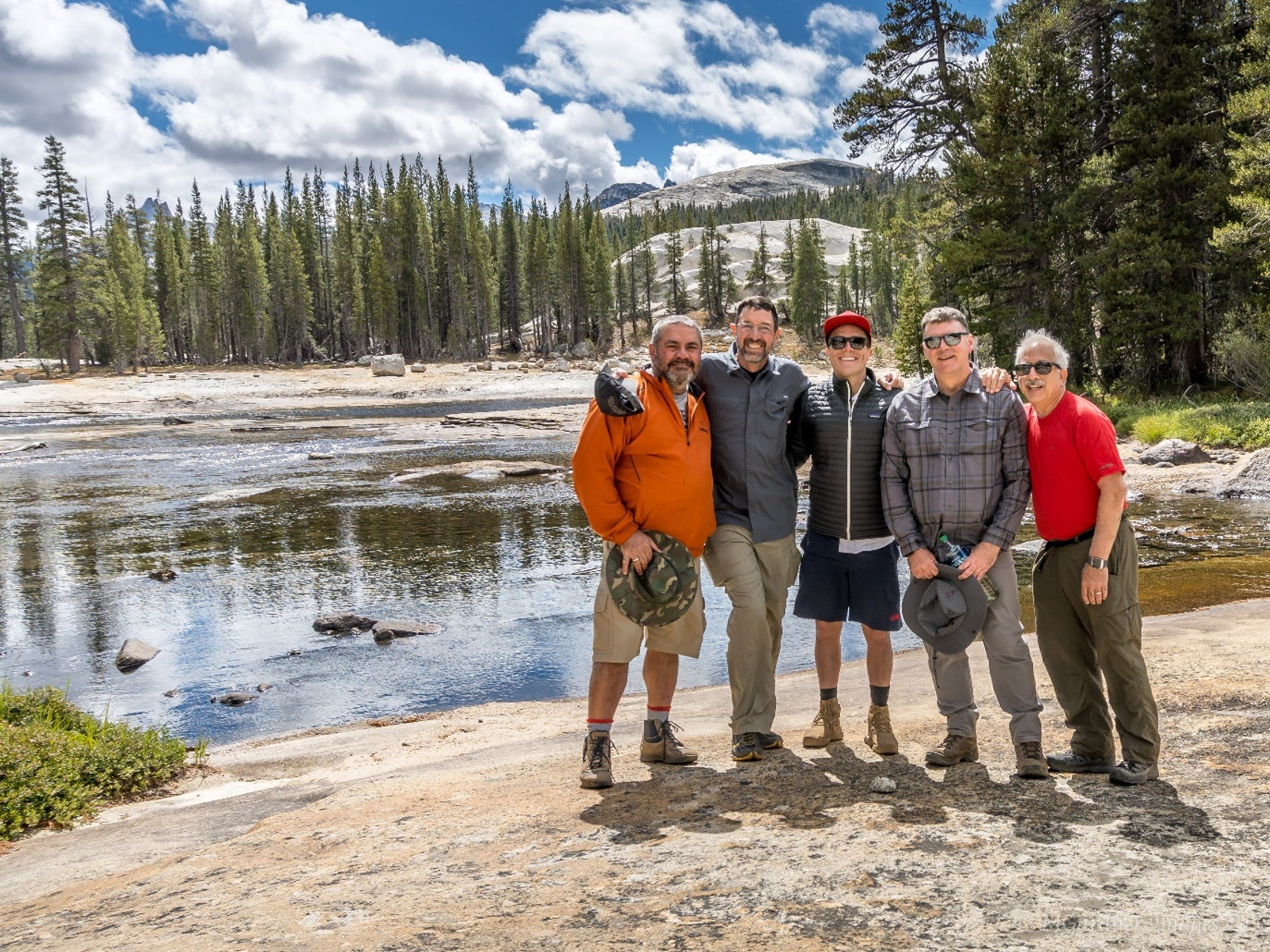 APTech employees enjoying time off together hiking in Yosemite National Park