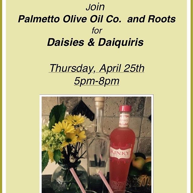 It&rsquo;s a PARTY this Thursday, April 25th, 5-8pm! Come help us celebrate our 8th anniversary with food, cocktails and specials! #yeahthatgreenville #augustaroadbusinessassociation #celebrate #extravirginoliveoil #balsamicvinegar #gvltoday #whatsgo