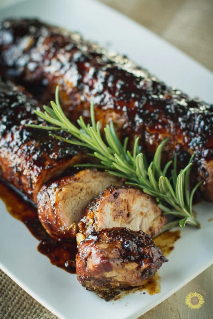 Roasted Pork Tenderloin with Dark Chocolate Balsamic Marinade