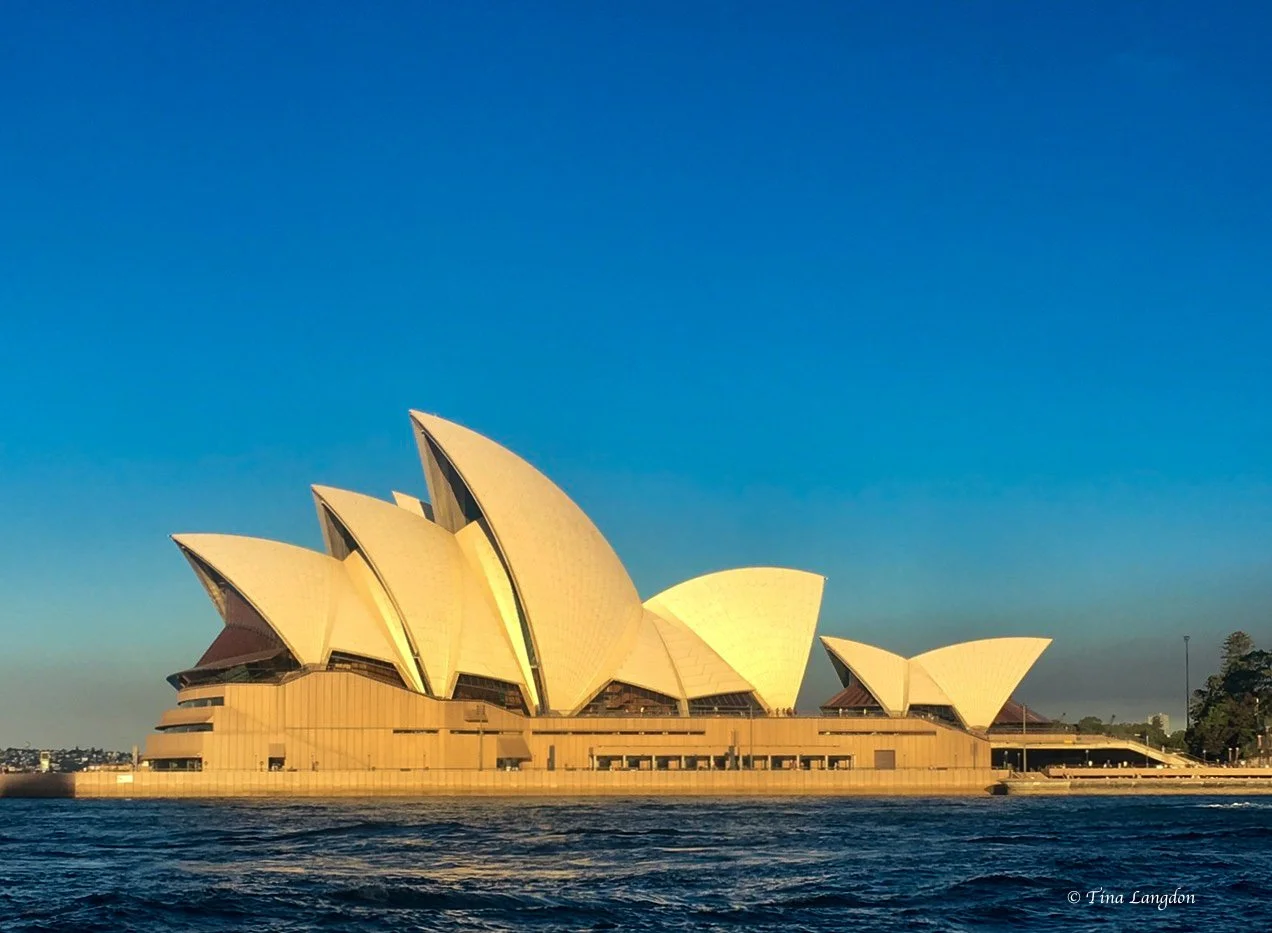 the side of Sydney Opera House from the sea