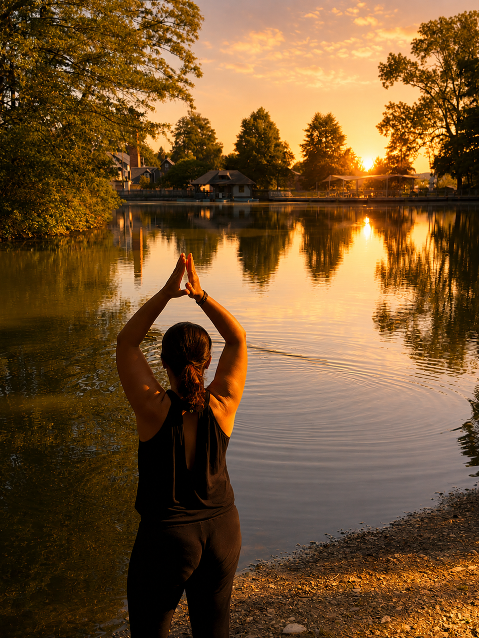 SUNSET YOGA AM BEACH