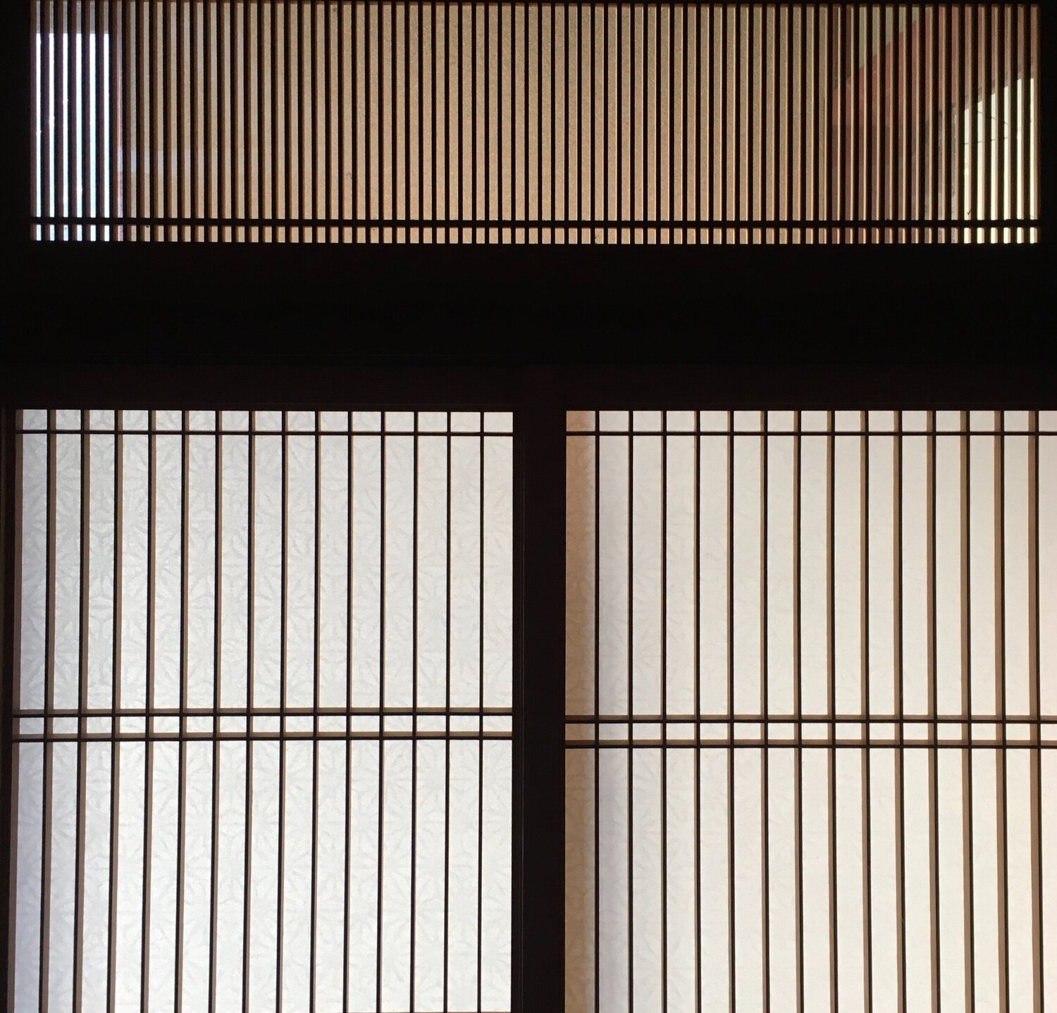 An example of a sliding door (shoji) with washi
