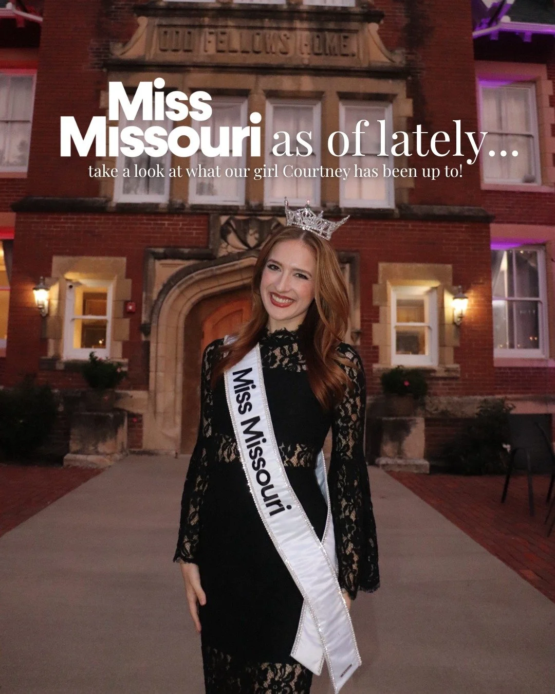 what's happening in the world of miss missouri?? 👑

courtney has been keeping busy from traveling across missouri for appearances, working at kqtv in st. joseph, as well as local pageant season. 

where might you see her next?

#missmissouri #missmi