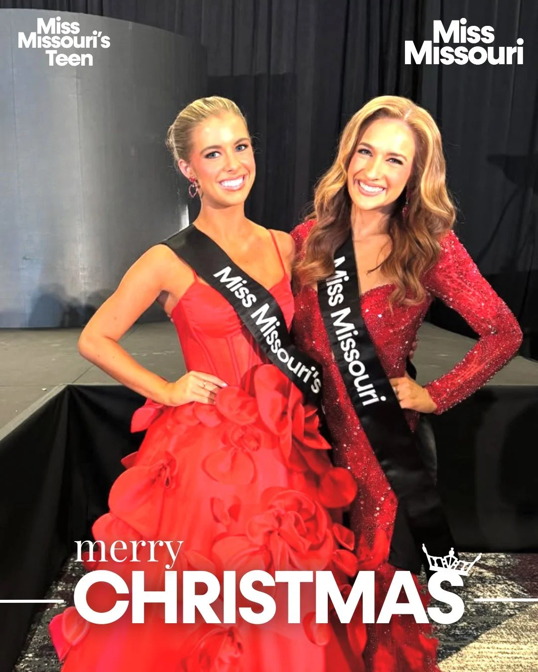 the holiday season looks a whole lot brighter with this kind of sparkle and sisterhood! ✨🎄

from our Miss Missouri family to yours &mdash; wishing you the merriest Christmas and a new year full of dreams worth chasing. thanks for being part of our j