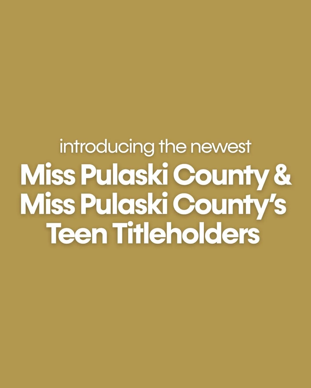 CONGRATULATIONS to our latest titleholders who were crowned at the Miss Pulaski County Pageant! 👑👑👑👑👑👑👑

Miss Pulaski County&rsquo;s Teen, Natalia Lucca
Miss Mid-Missouri&rsquo;s Teen Teen, Anastasia Jones
Miss Tri-Counties&rsquo; Teen, Anna G